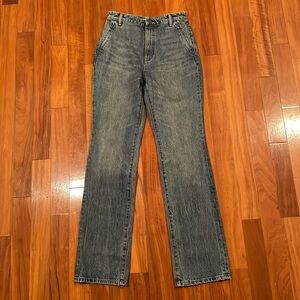 Broken Zipper On Pocket! Alexander Wang Size 29 Medium High Rise/Wide Leg Jeans